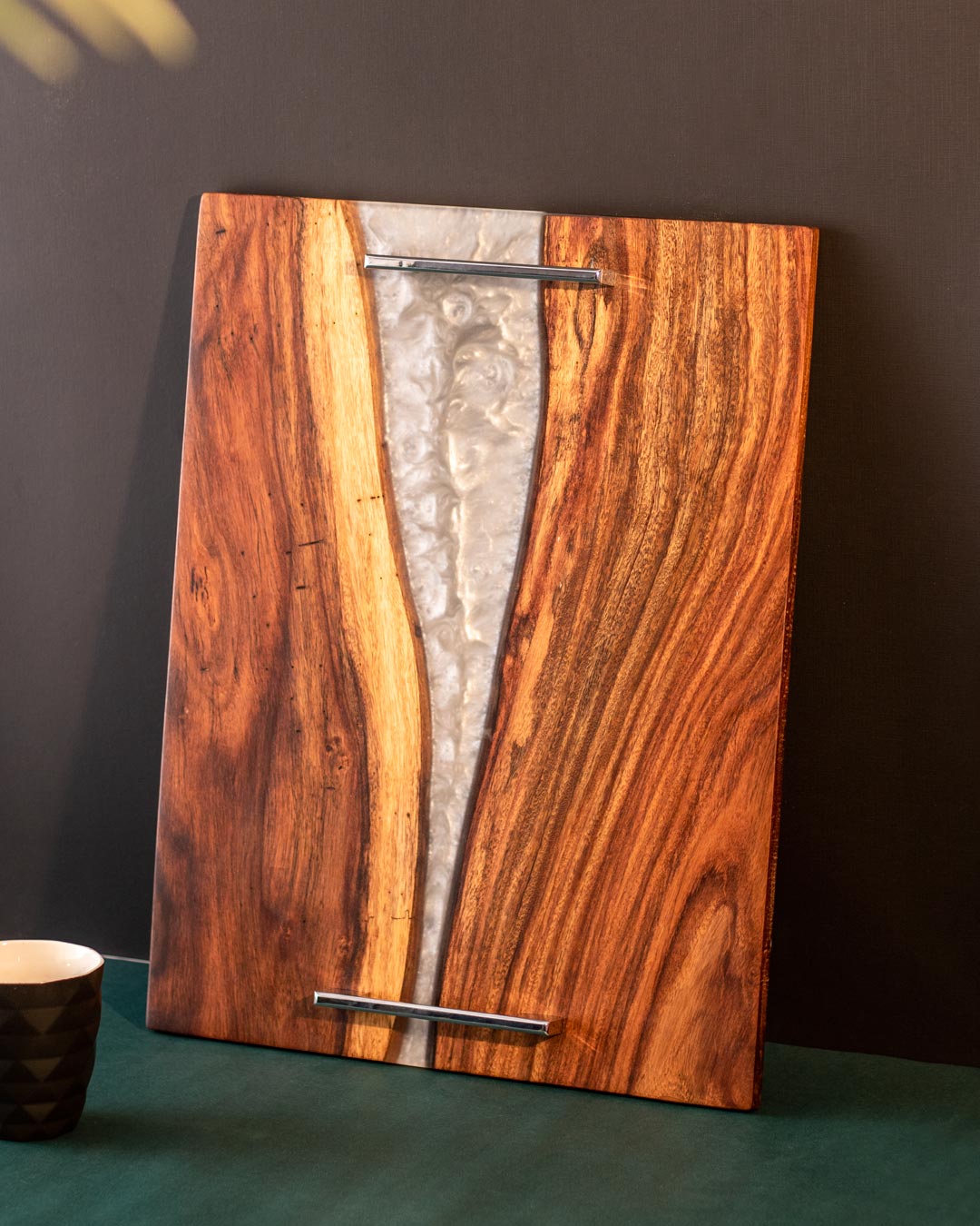 Ivory pearl serving tray