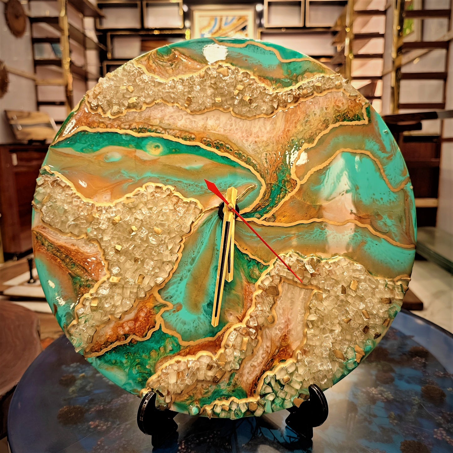 Coral resin Wall Clock