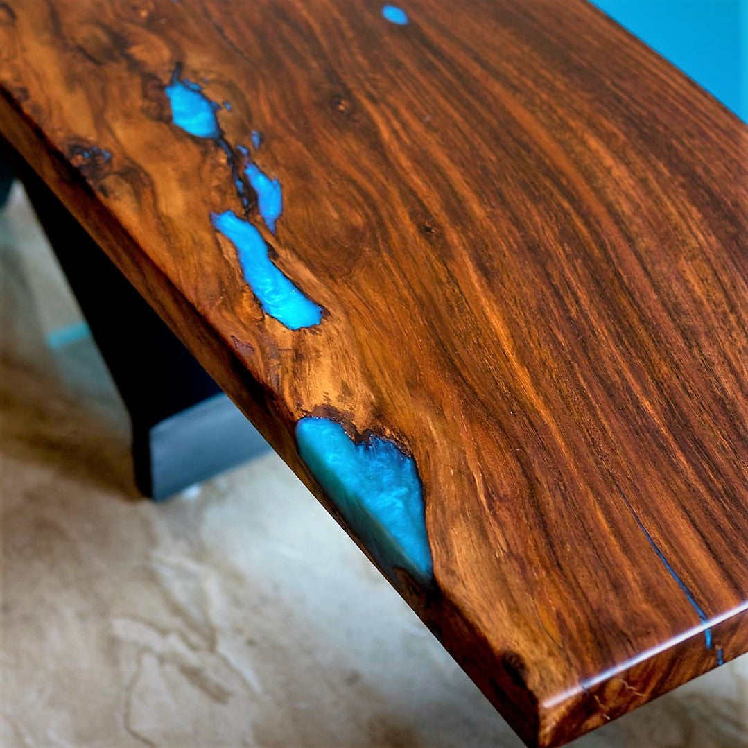 Blue lagoon center table