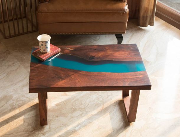 royal teal coffee table