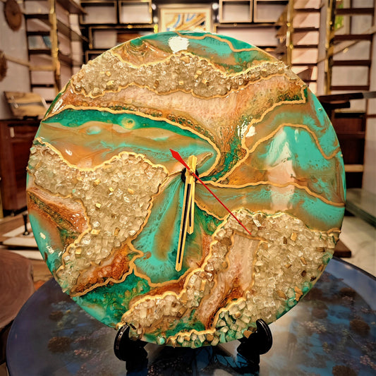 Coral resin Wall Clock