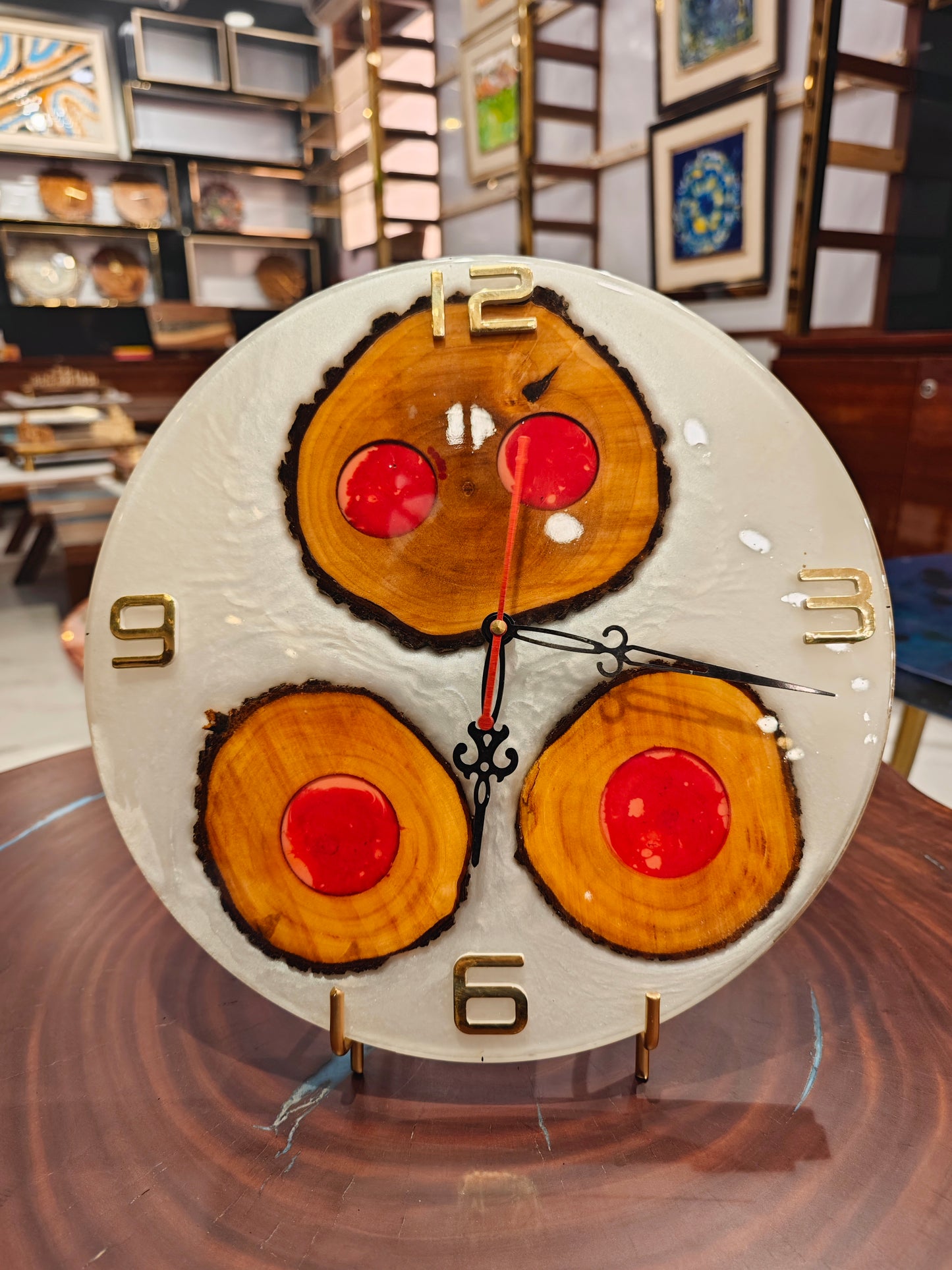 "Cherry on the cake" resin Wall Clock