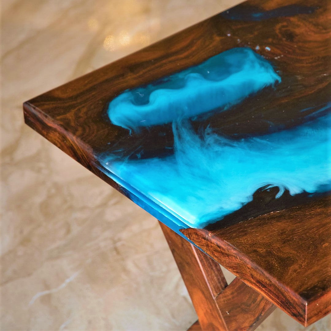 Wave effect coffee table