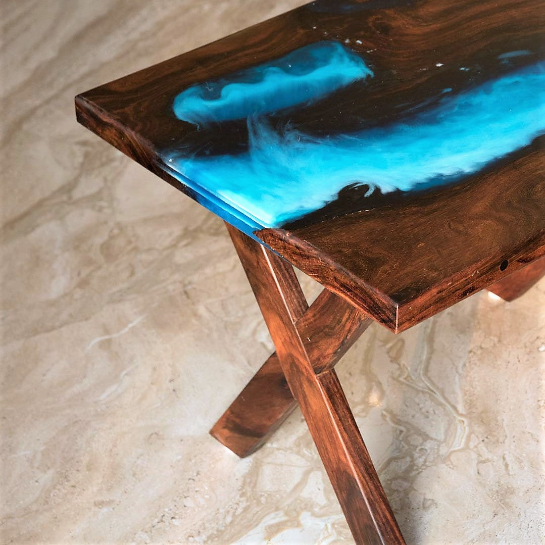 Wave effect coffee table
