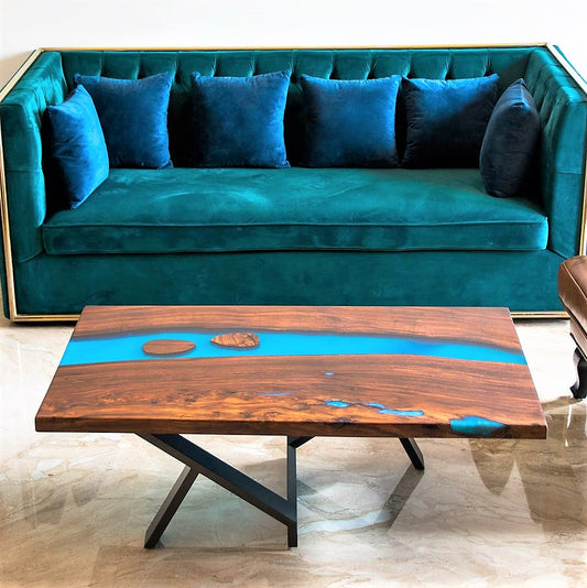 Blue lagoon center table