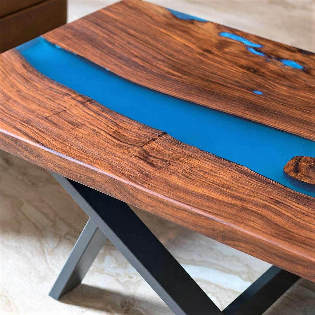 Blue lagoon center table