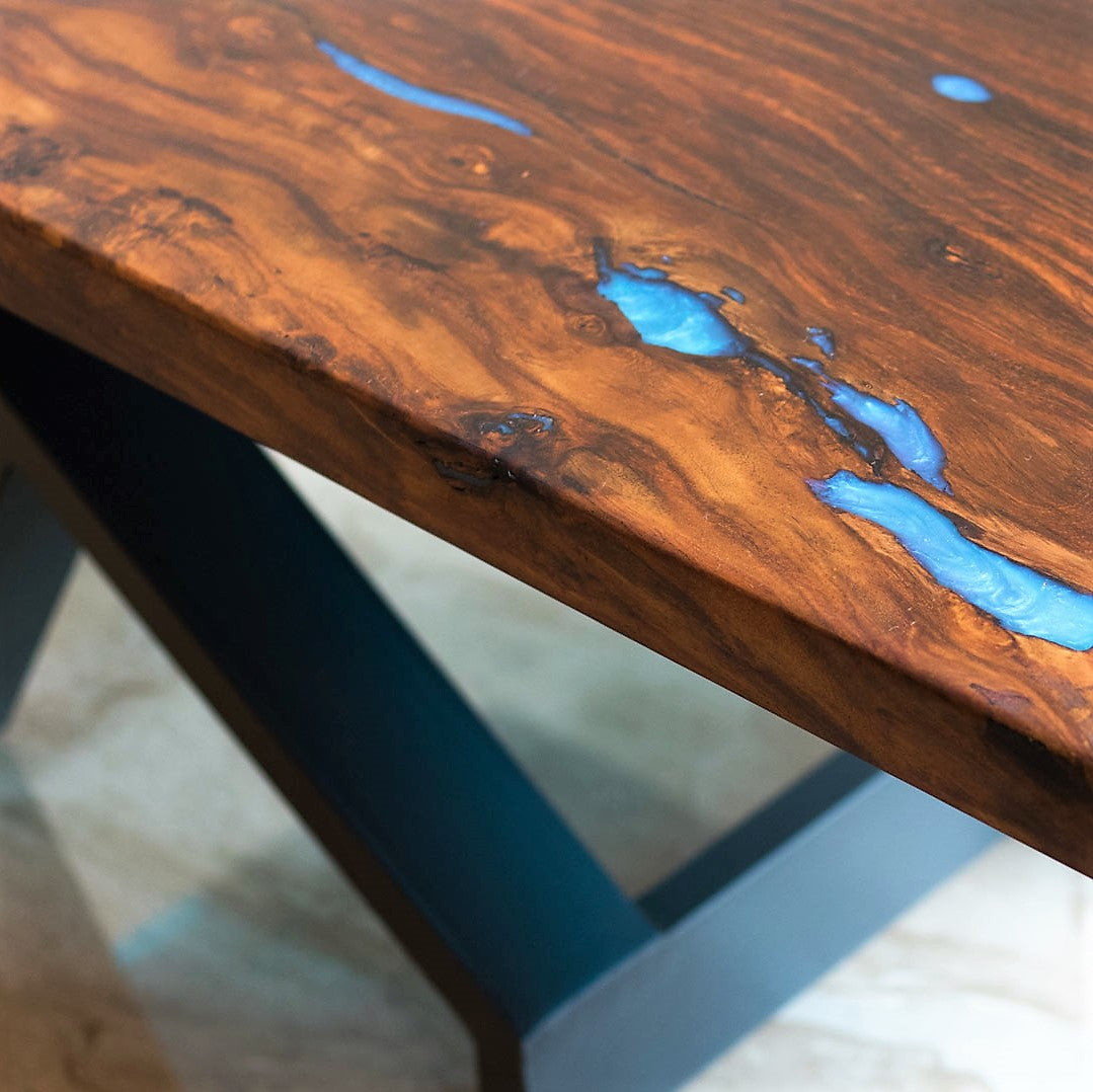 Blue lagoon center table